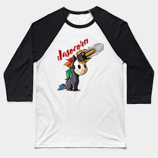 Funny Unicorn Jasocorn Halloween Illustration Gift Idea (Black) Baseball T-Shirt